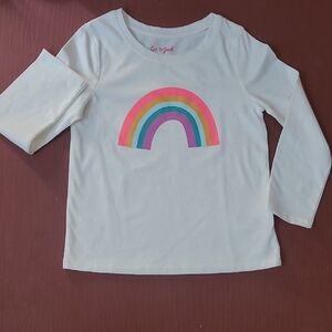 4T toddler NWOT Cat & Jack Long Sleeve Rainbow Tee - White